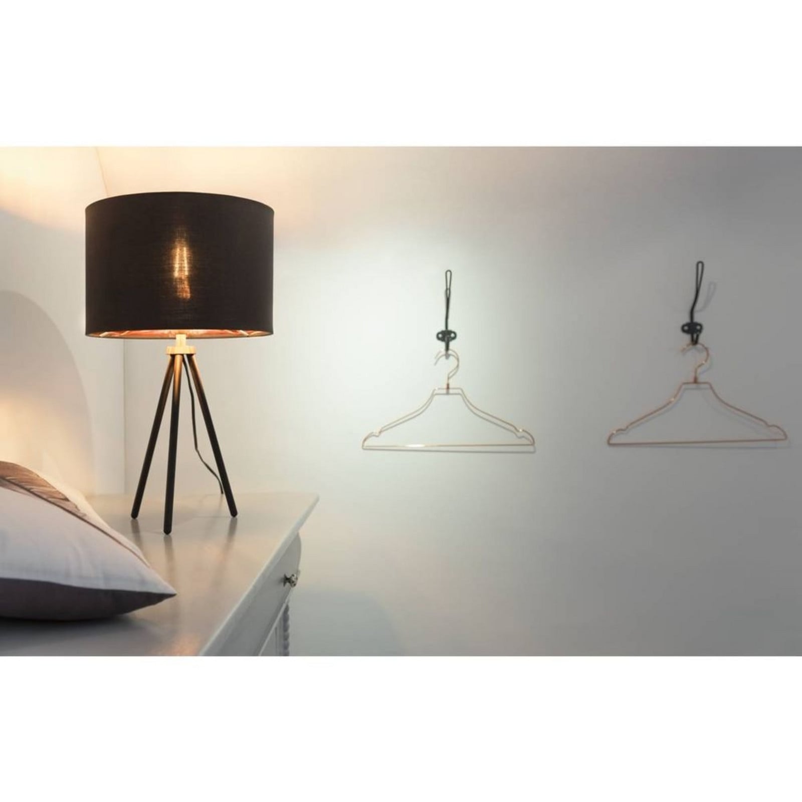 Fenda Tripod Bordlampe Ø30 Black/Copper/Black SLV - Stue - Vintage - Aluminium
