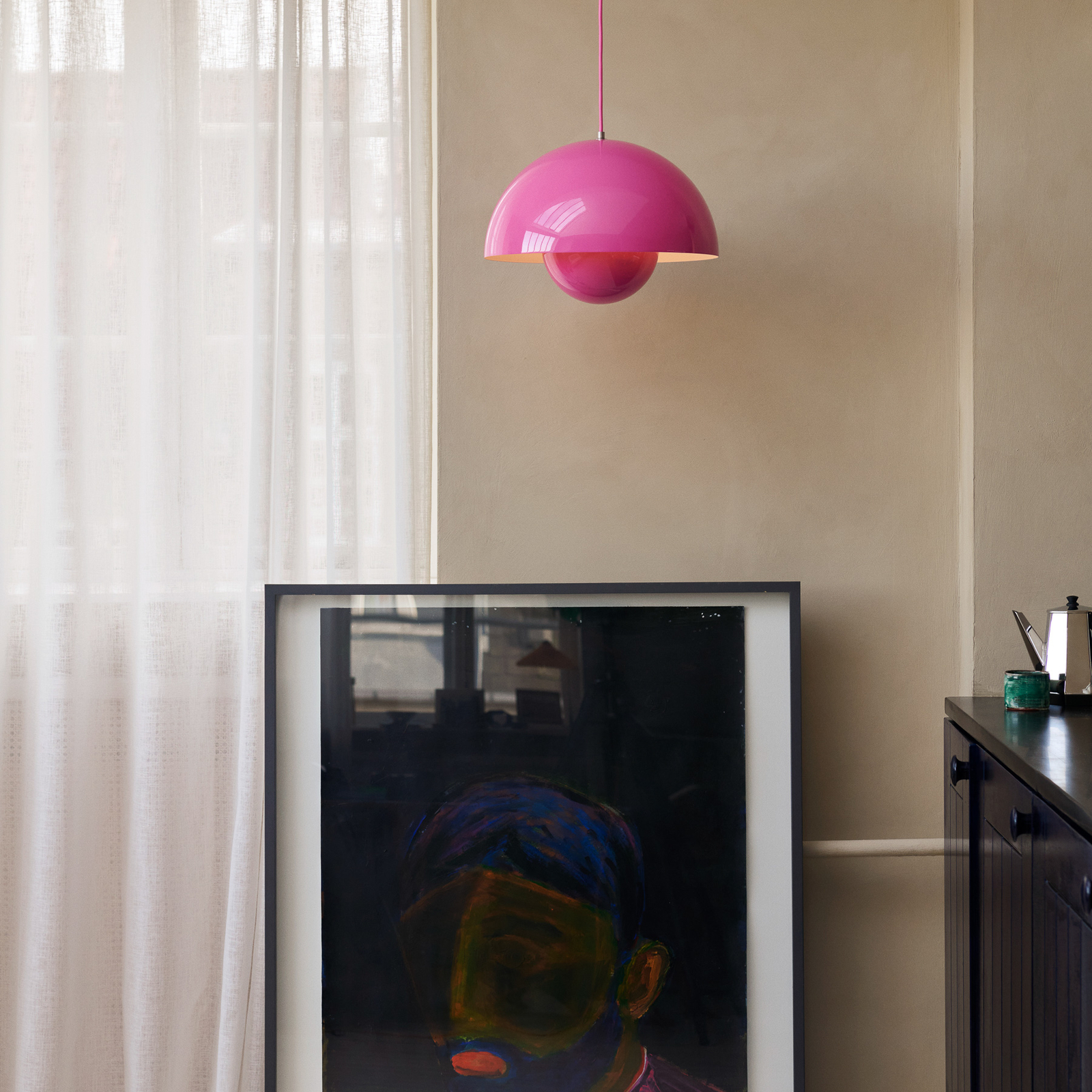 &Tradicionalno viseče svetilo Flowerpot VP7, Ø 37 cm, roza