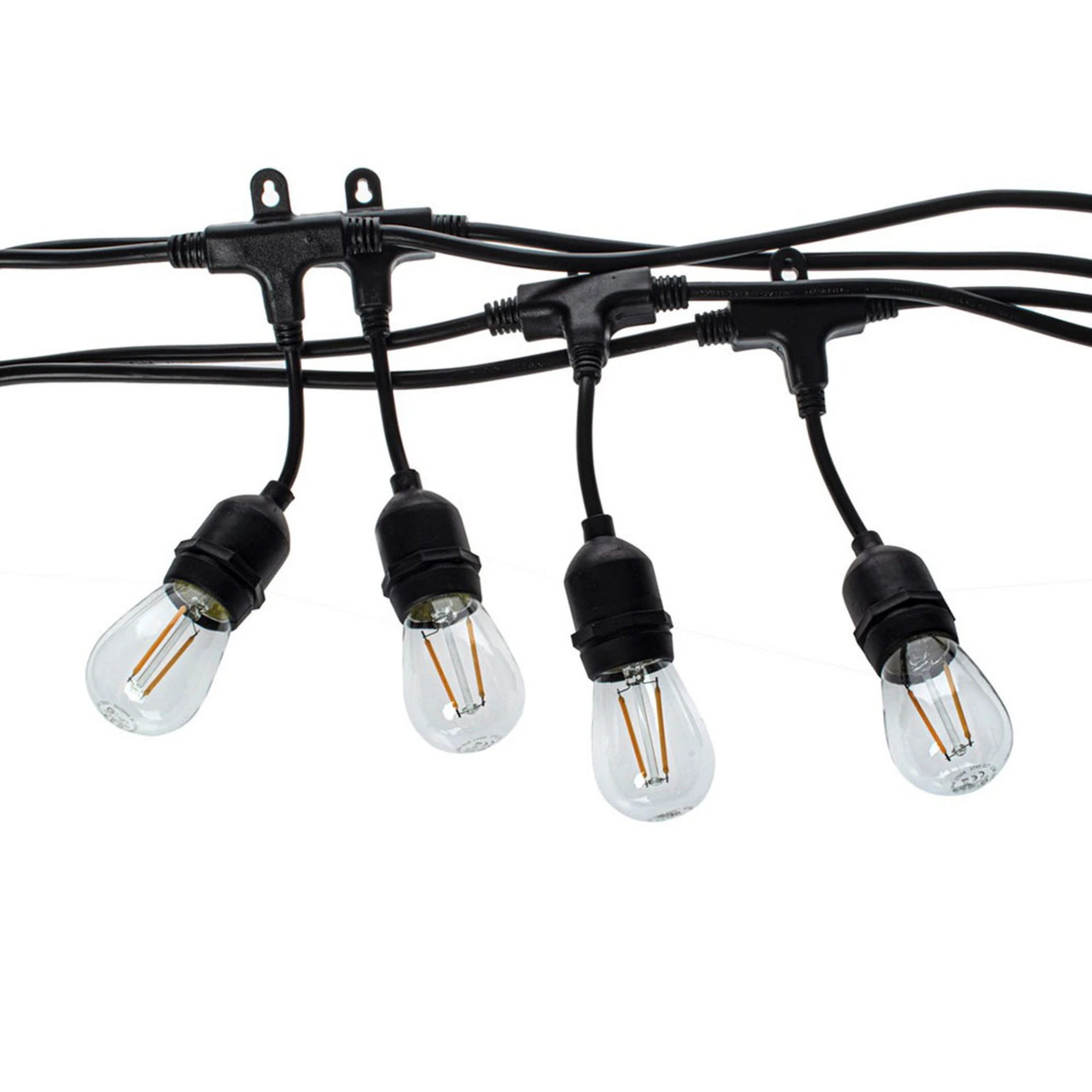 Lichterkette Girlanda IP44 black 10xE27 LED 2.700K