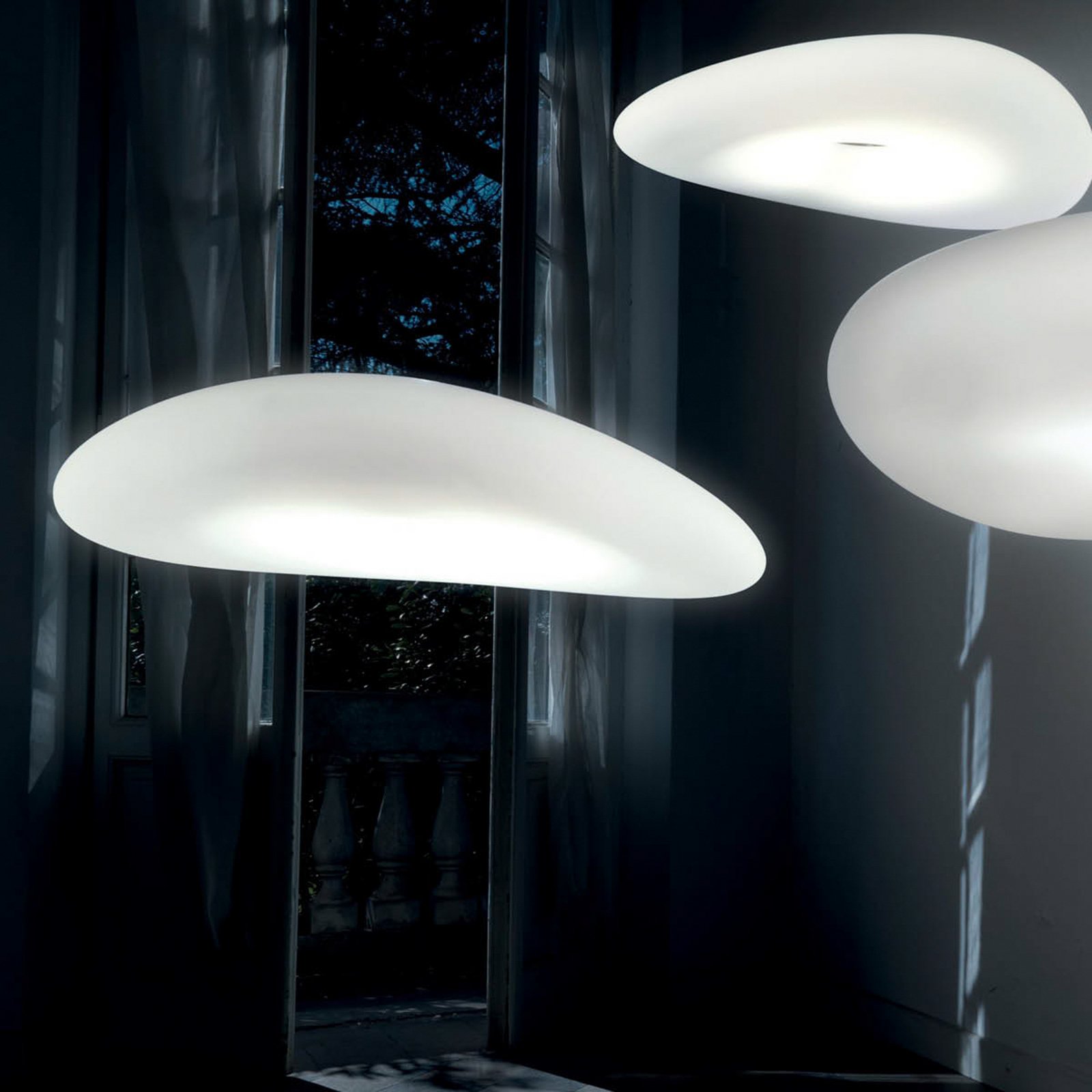 Mr. Magoo LED pendant light, DALI, 76 cm - Stilnovo