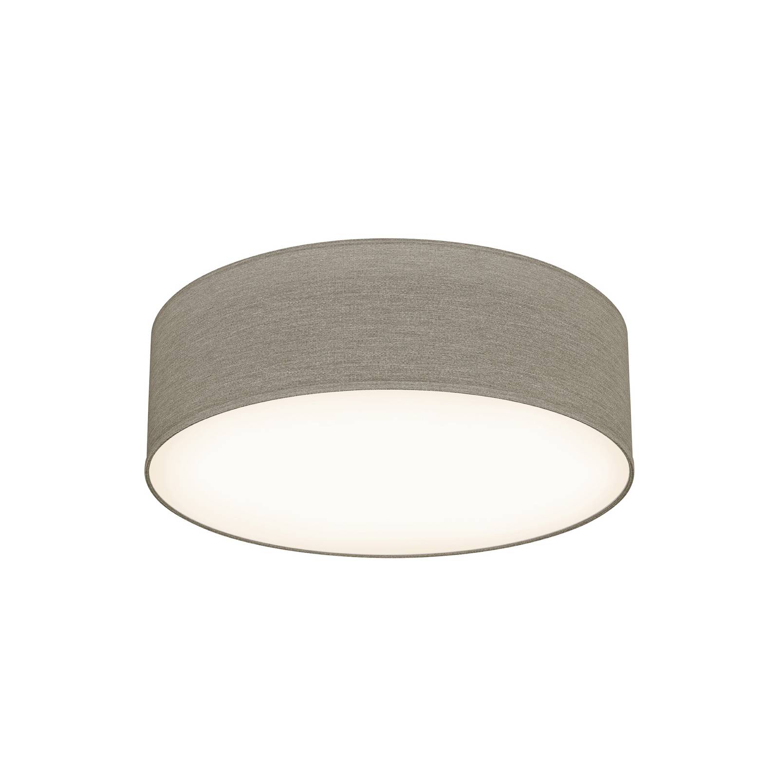 Deckenleuchte Litora, taupe, Ø 30 cm, Textil, E27