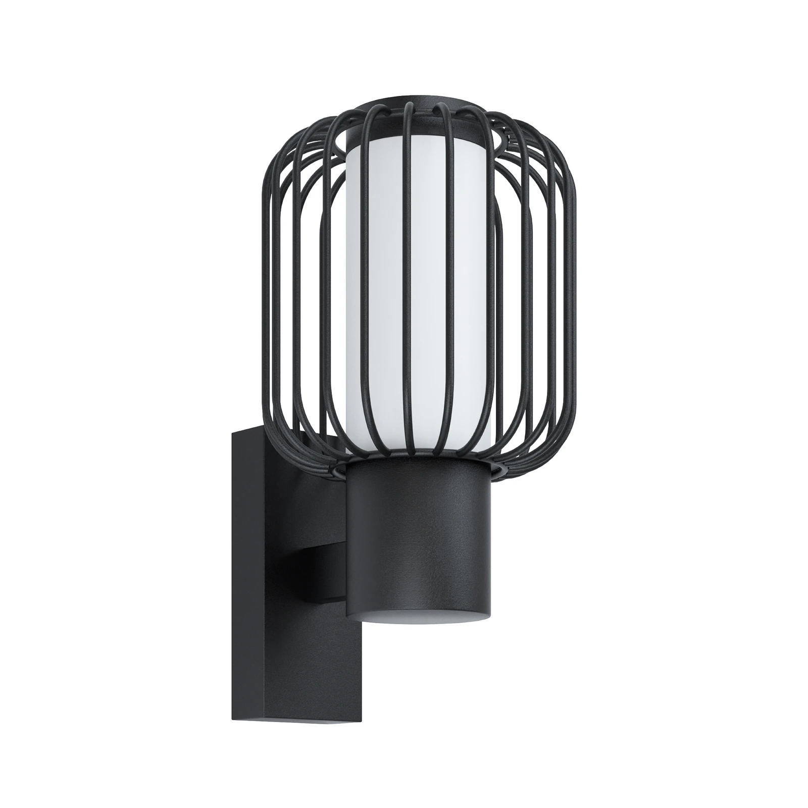 Utomhusvägglampa Ravello, svart, höjd 27 cm, metall