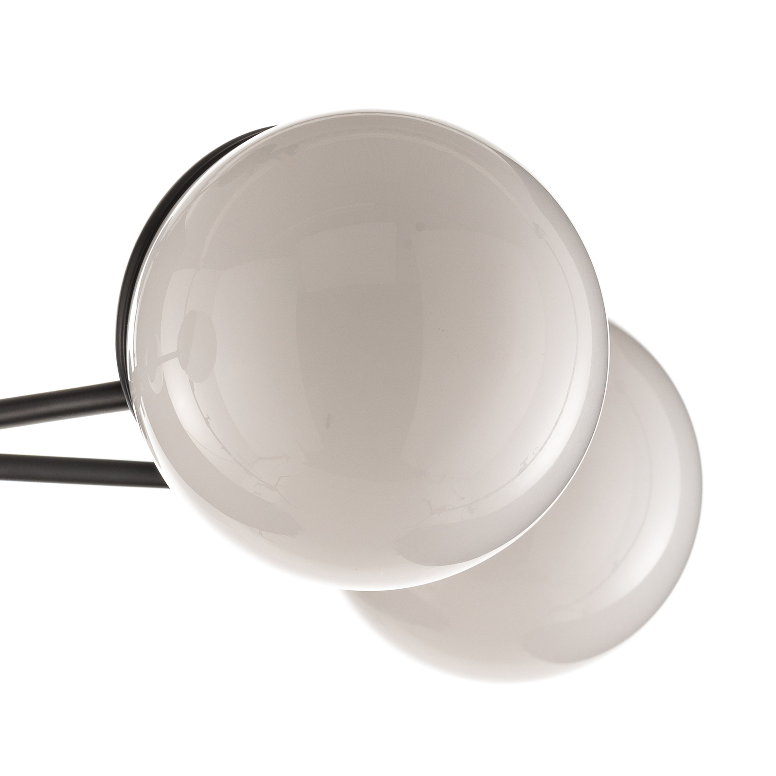 Plafondlamp Sfera 5-lamps afstand glas/zwart