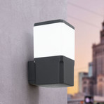 Außenwandleuchte Virgilio, schwarz, Resin/PMMA, E27 LED CCT