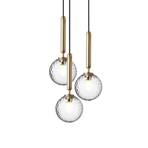 Miira 3 Candelabru Brass/Optic Clear - Nuura