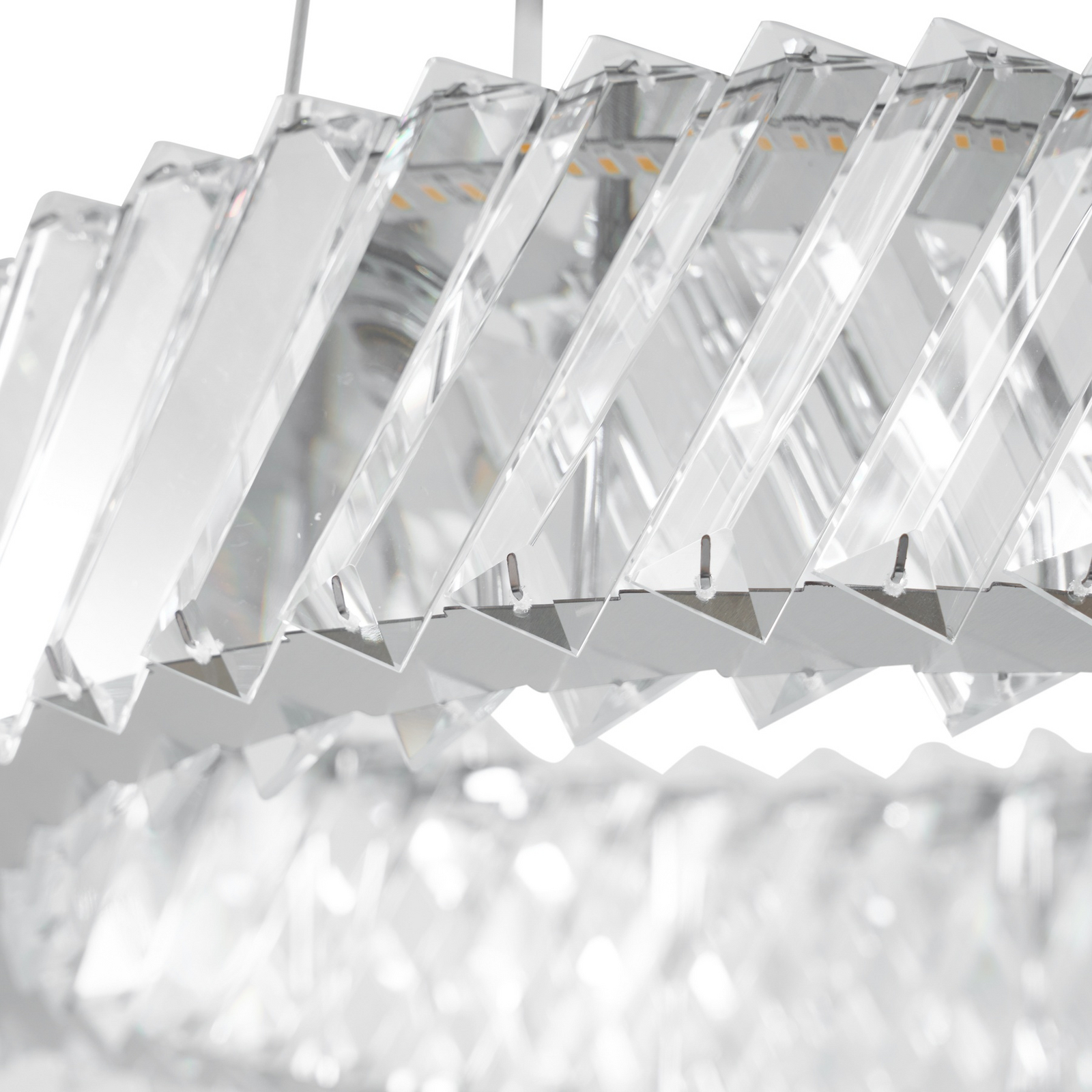 Glacis LED-Hängeleuchte, Kristall, Ø 40 cm, chrom - Lucande Glacis LED-Hängeleuchte, Kristall, Ø 40 cm, chrom - Lucande