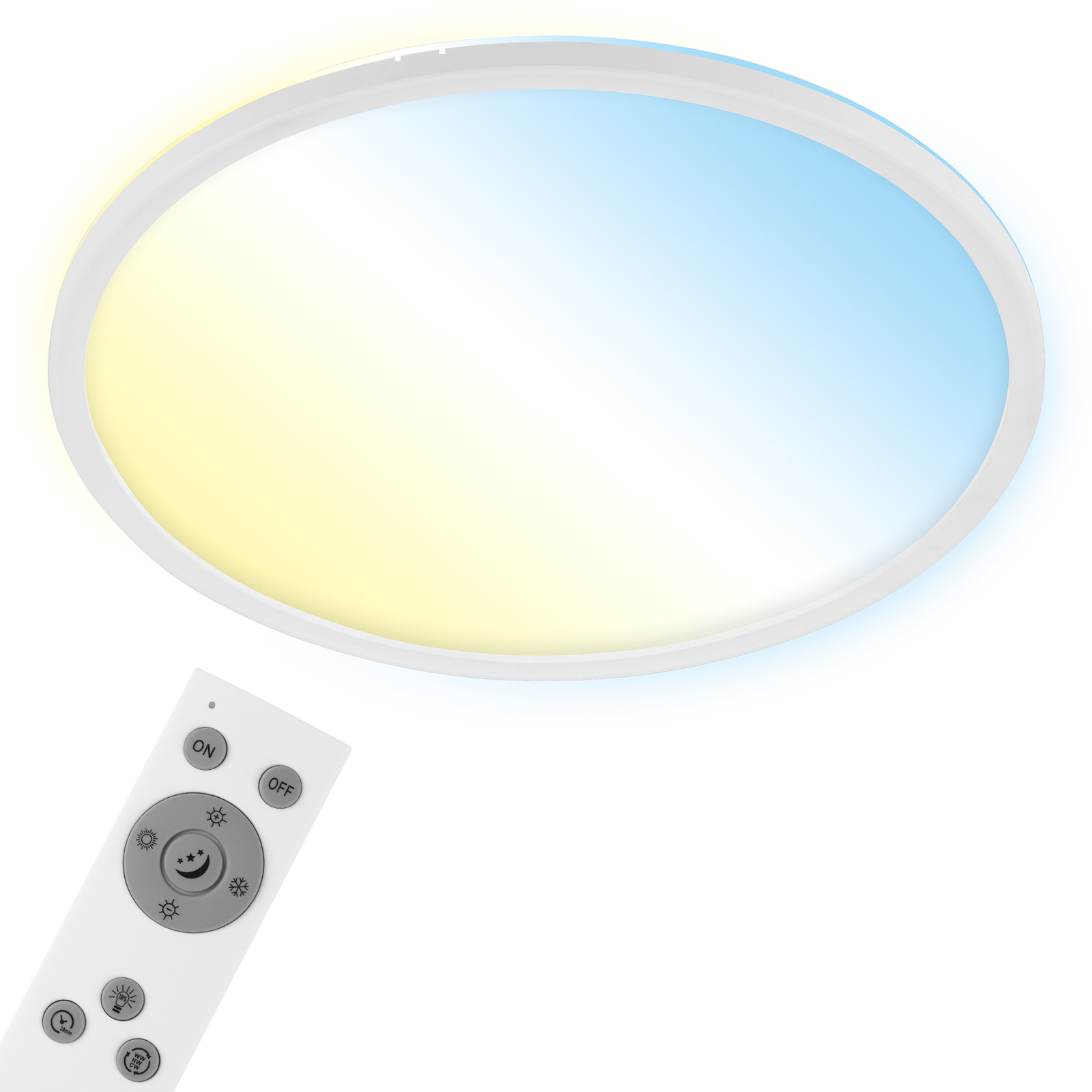 Plafonnier LED Slim S à intensité variable CCT blanc Ø 45 cm