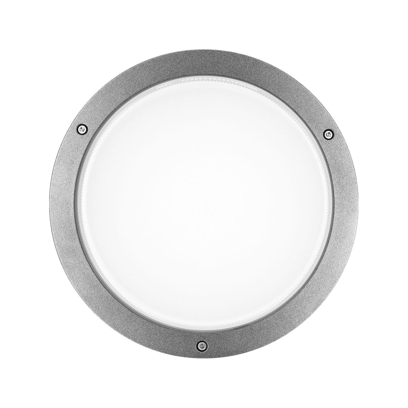 PERFORMANCE LIGHTING Bliz Round 30 LED wall lamp W 3,000 K grey, die-cast aluminium, glass, 30 W, energy efficiency: A+, H: 8.4 cm