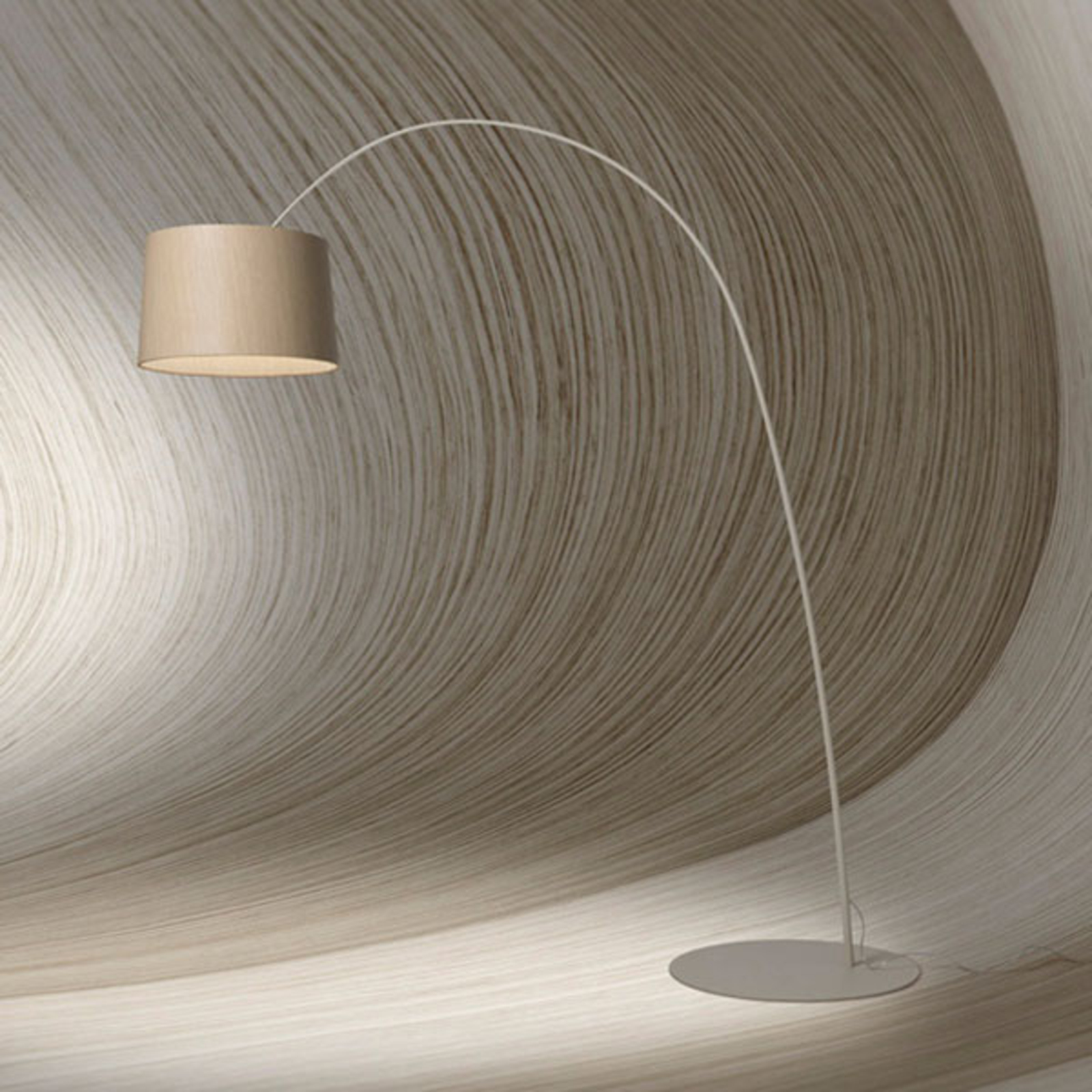 Foscarini Twiggi Wood LED floor lamp greige