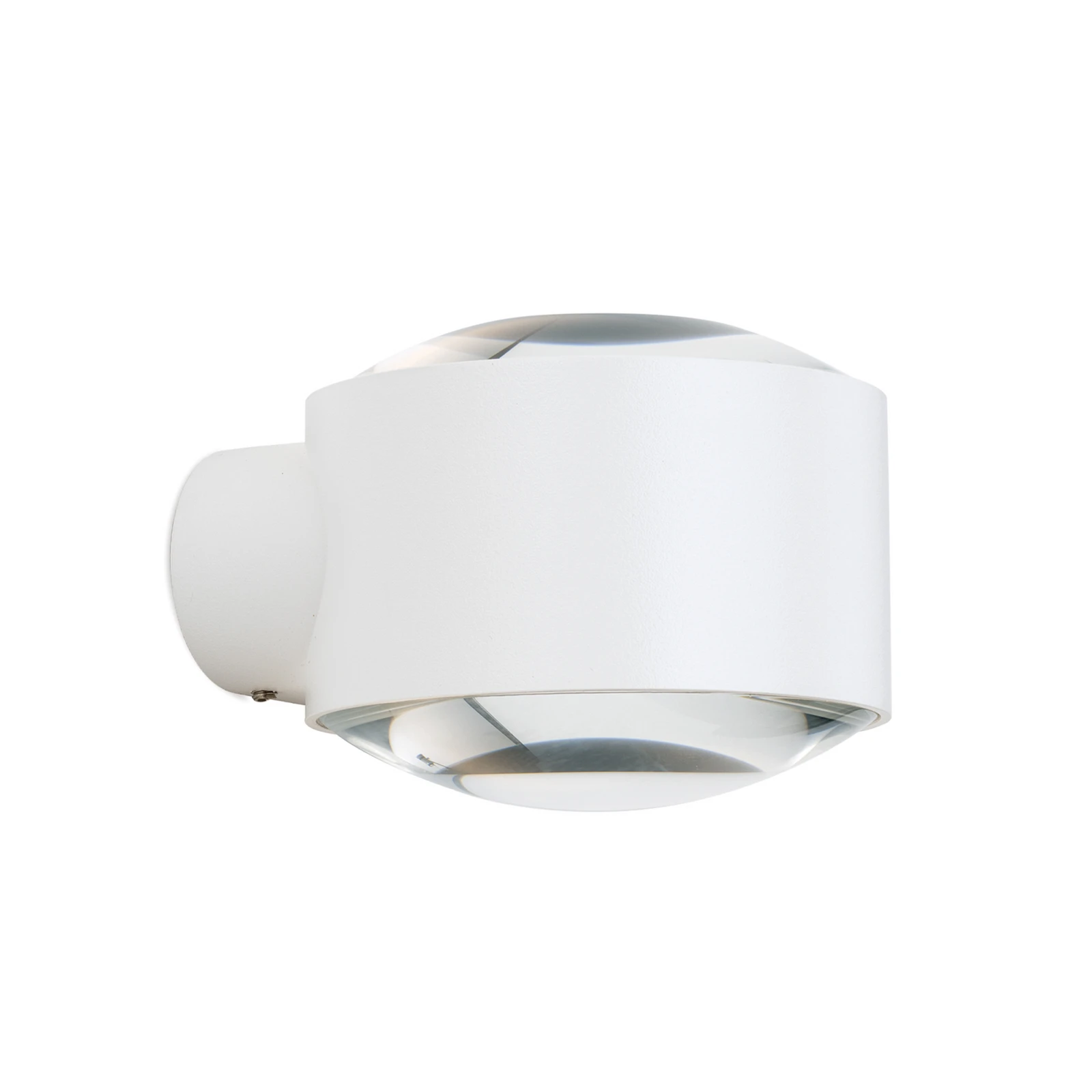 Tatra LED zunanja stenska svetilka, bela, Ø 10,2 cm, aluminij,