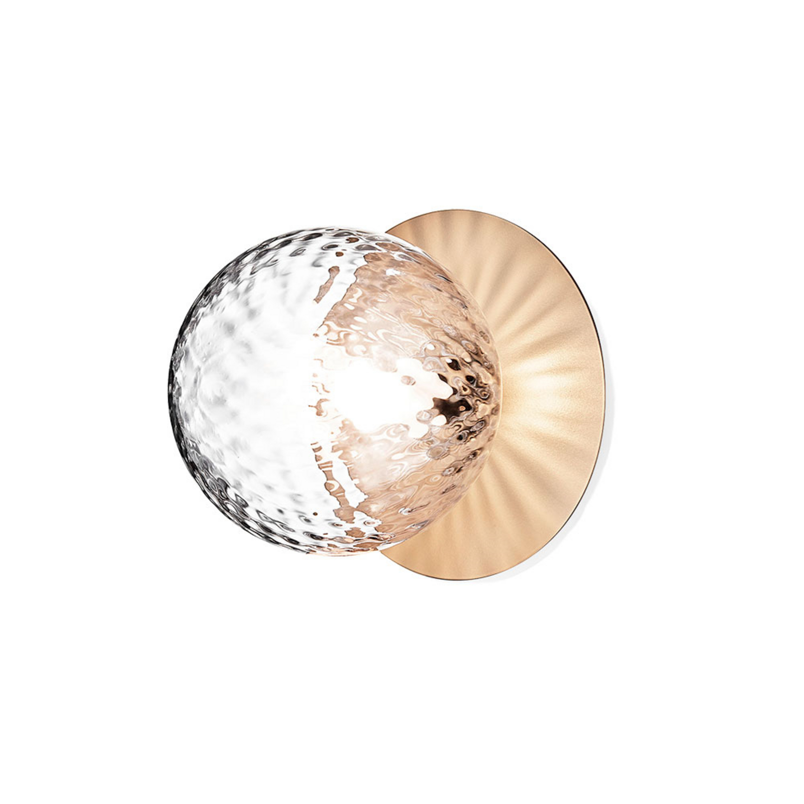 Liila 1 Vägg-/Plafond IP44 Medium Nordic Gold/Optic Clear - Nuura