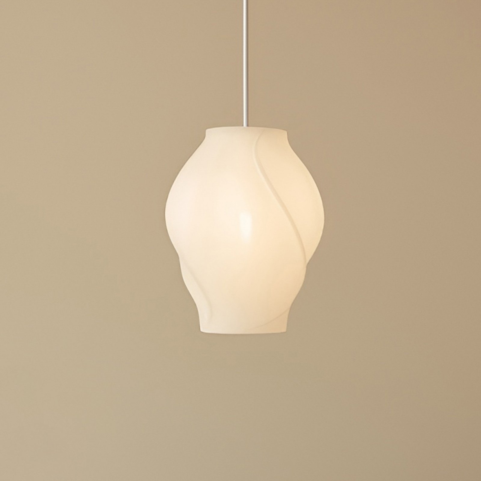 Tovina Hängeleuchte, Textil, weiß, Ø 35 cm - Lucande Tovina Hängeleuchte, Textil, weiß, Ø 35 cm - Lucande