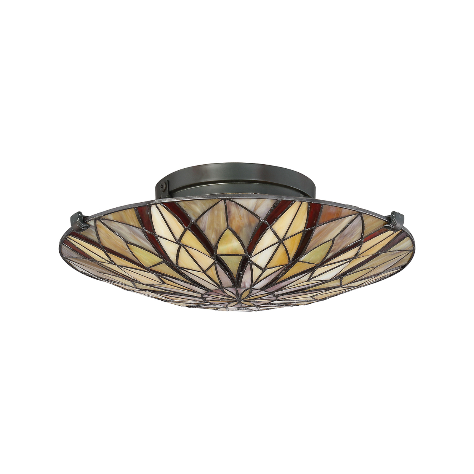 Victory ceiling light, Tiffany-style lampshade