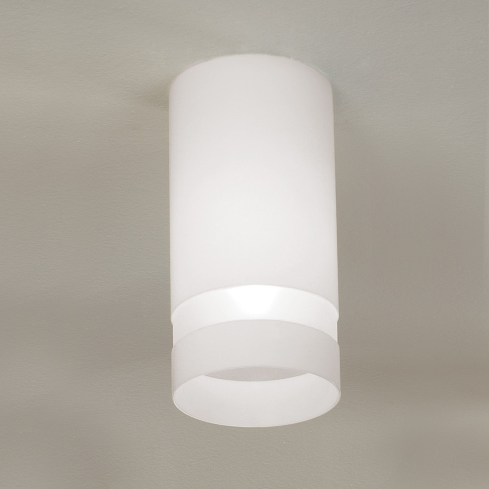 Lam White ceiling light Otello, for Living / Dining Room, glass, metal, E14, 40 W, energy efficiency: A++, H: 20 cm