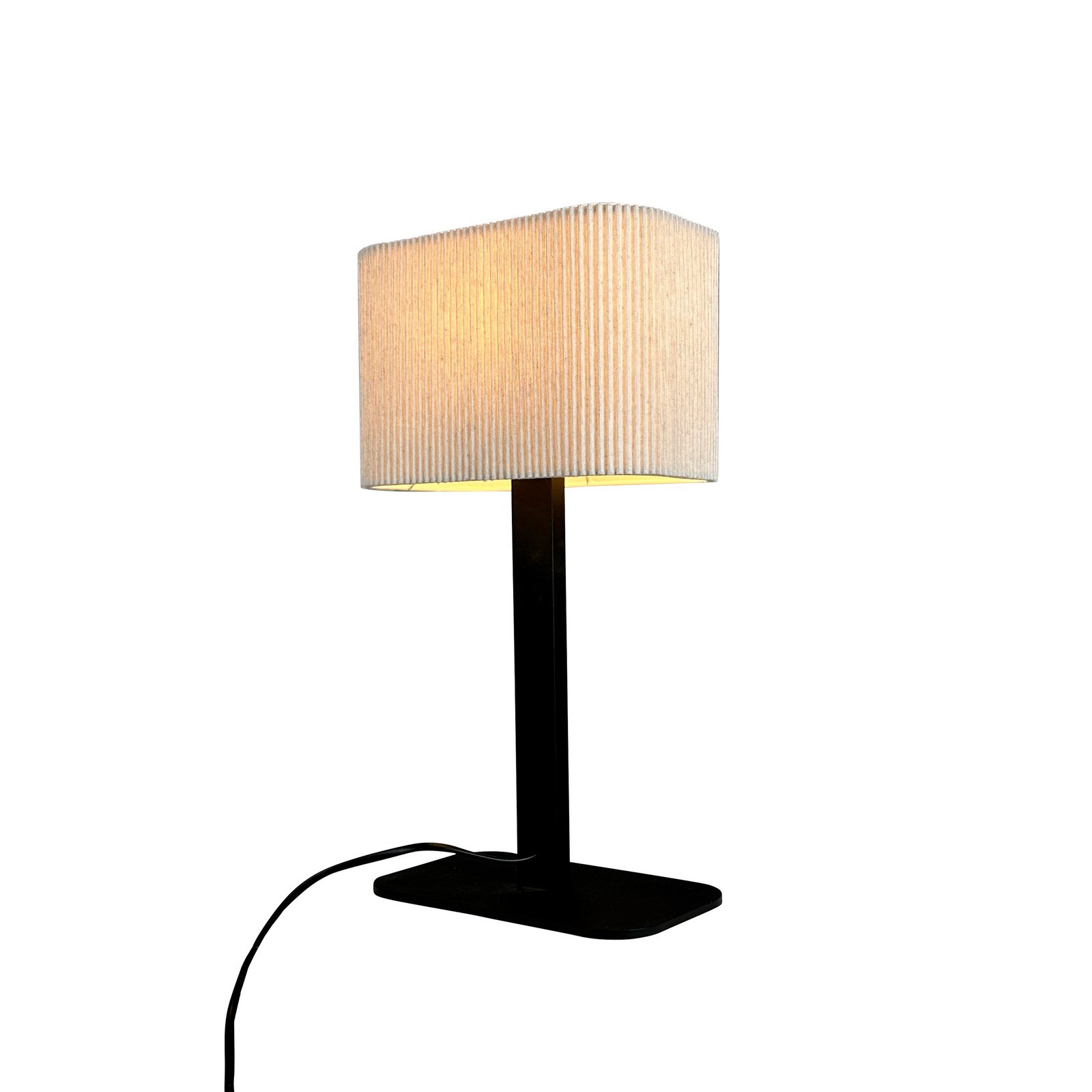 Candeeiro de mesa Dyberg Larsen Calix, branco natural, altura 39 cm