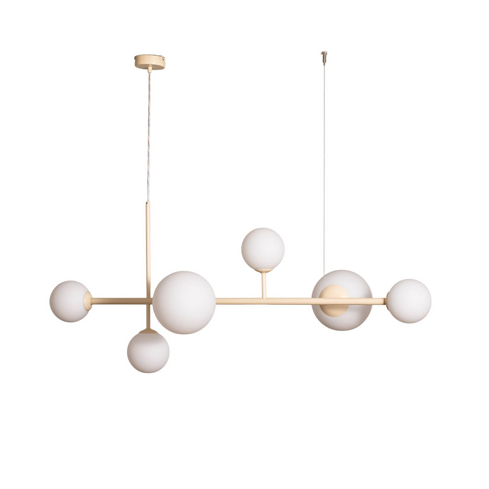 Hängeleuchte Dione, opal/creme, 6-flammig