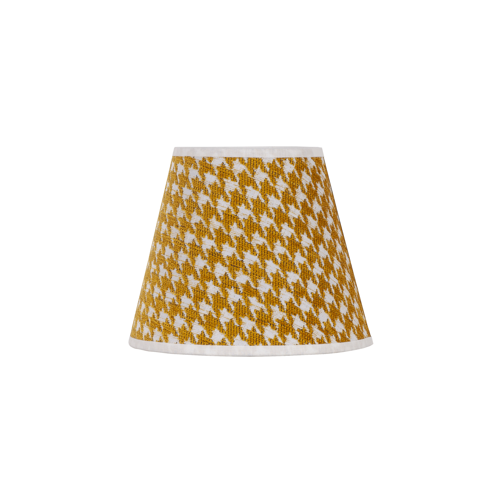 Pantalla Sofia 15,5 cm patrón pata gallo amarillo