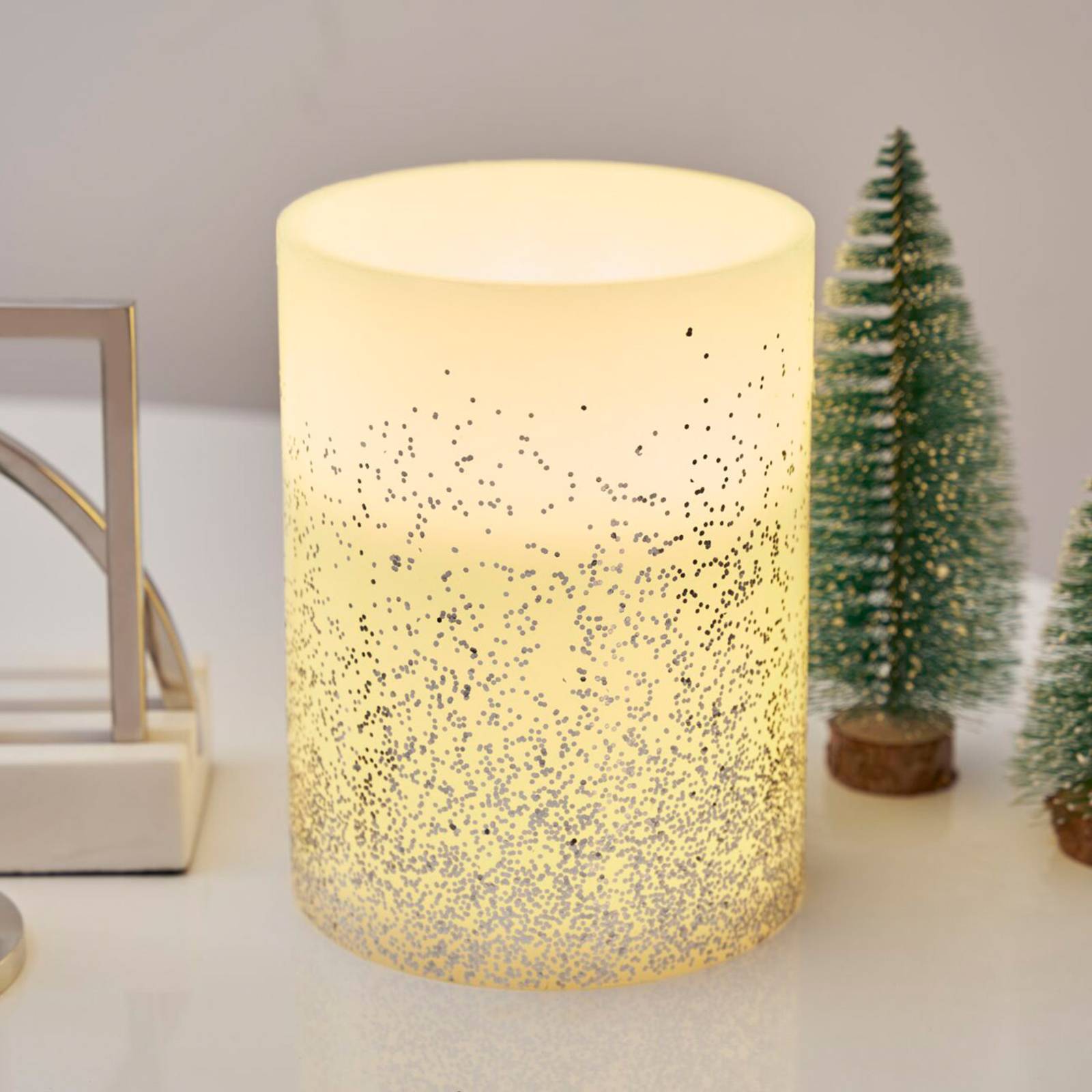 Pauleen Pauleen Glowing Glitter BIG Candle LED svíčka vosk