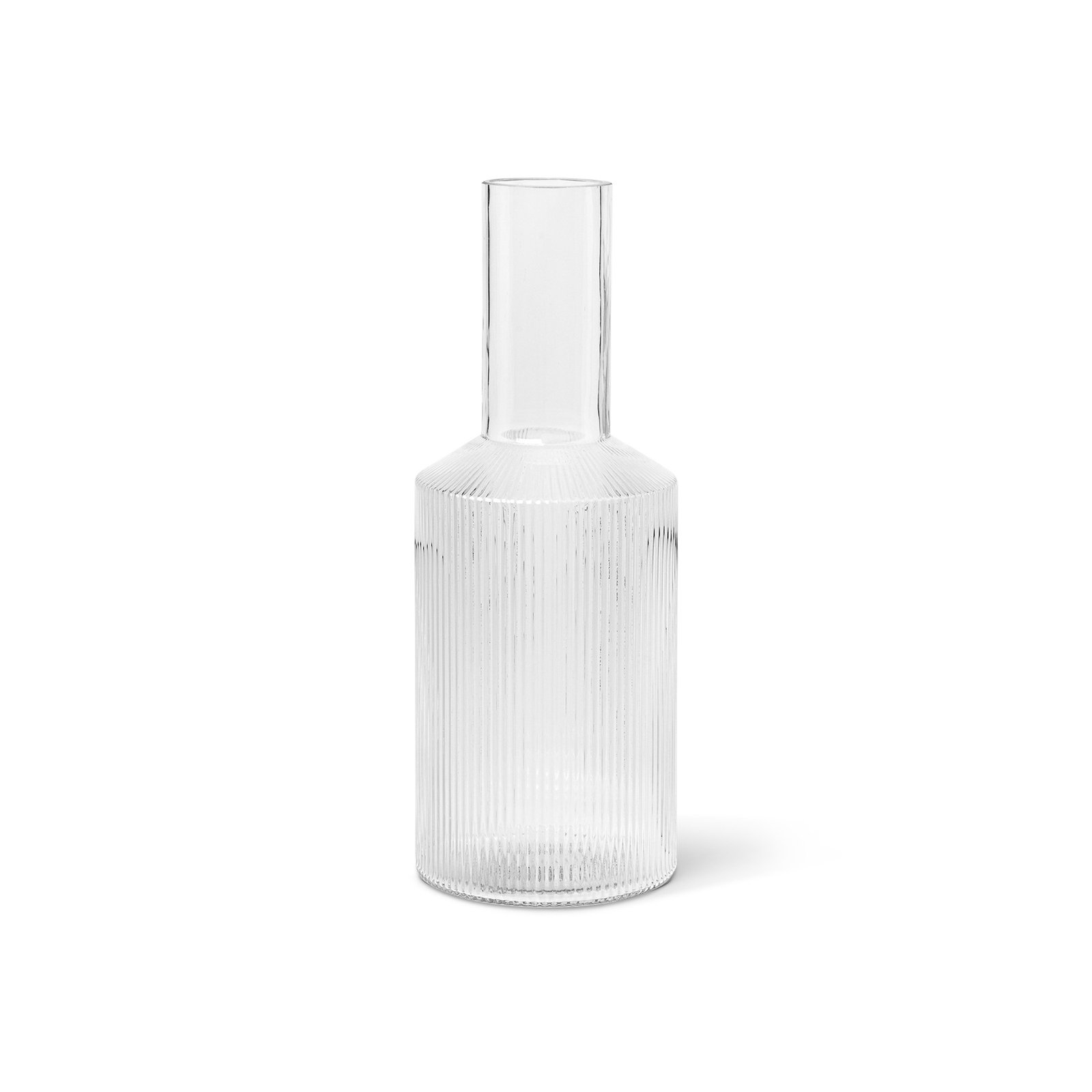 ferm LIVING Ripple karaf, helder, 1 liter, glas, mondgeblazen