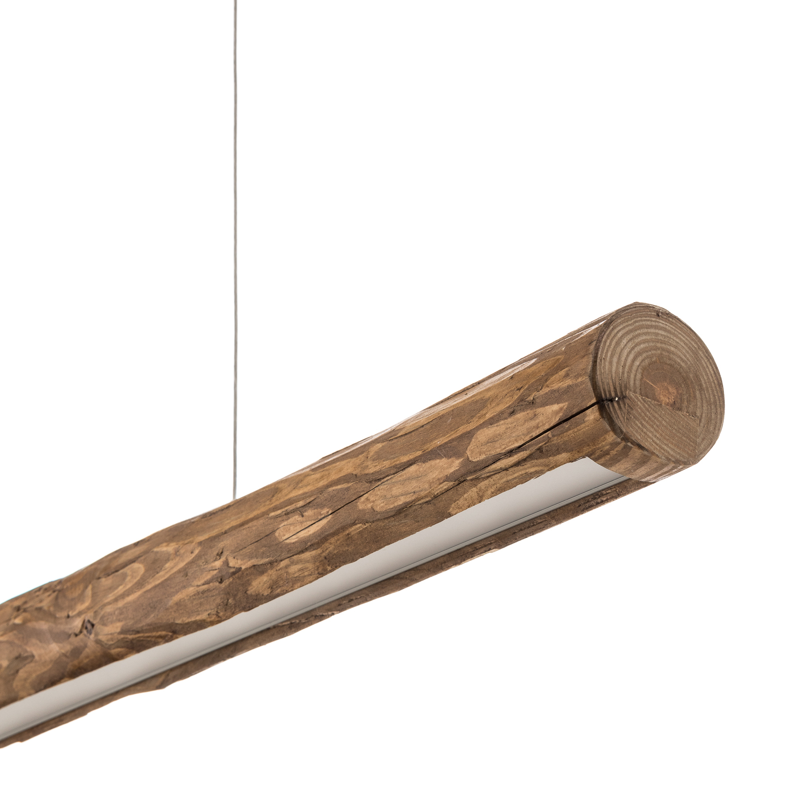 Hanglamp Lucas, dennenhout gebeitst 115cm lang