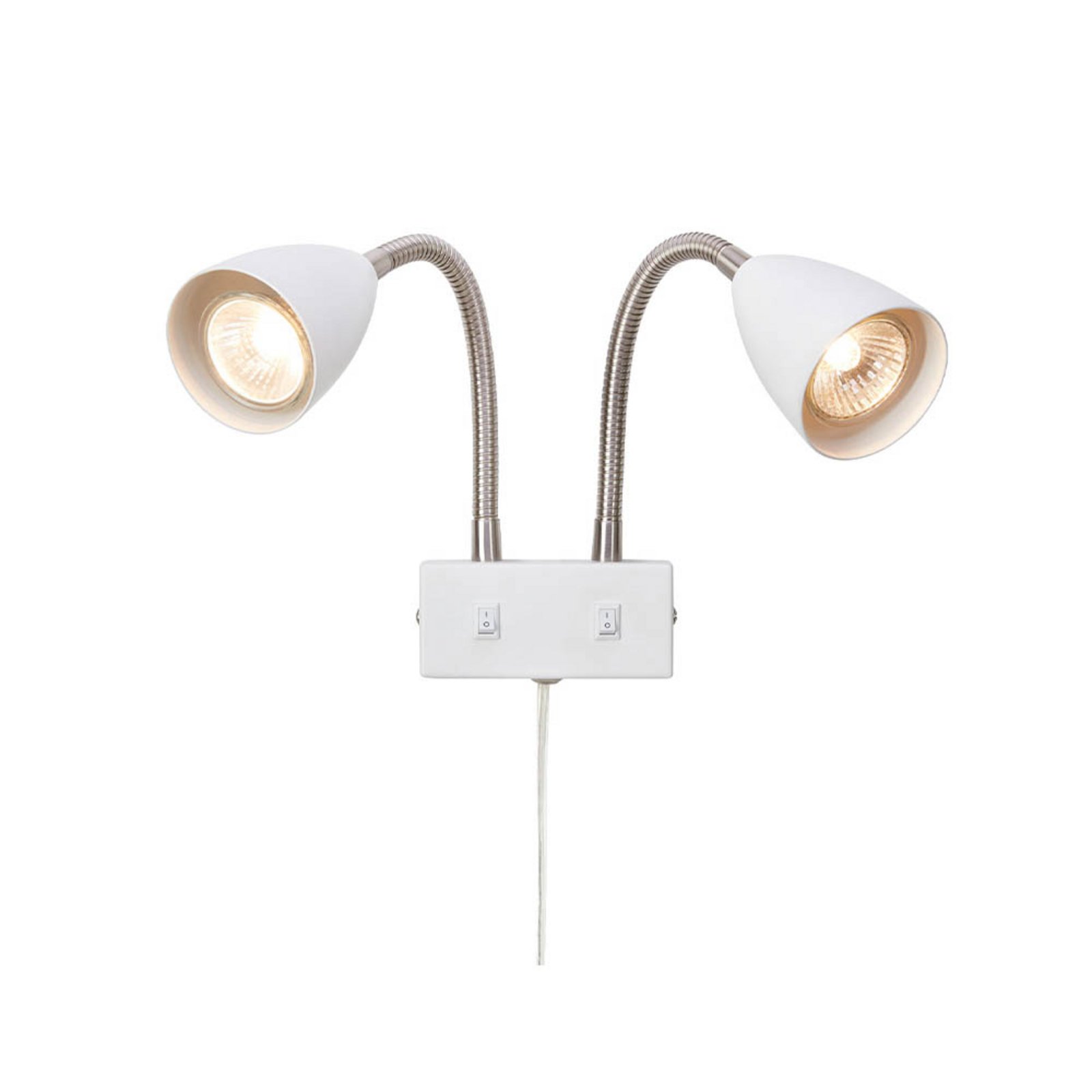 Ciro 2 Wandleuchte White/Steel  - Markslöjd