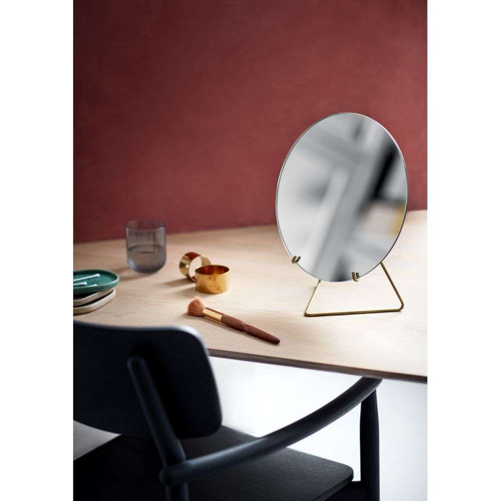 Standing Mirror Ø20 Brass - Moebe