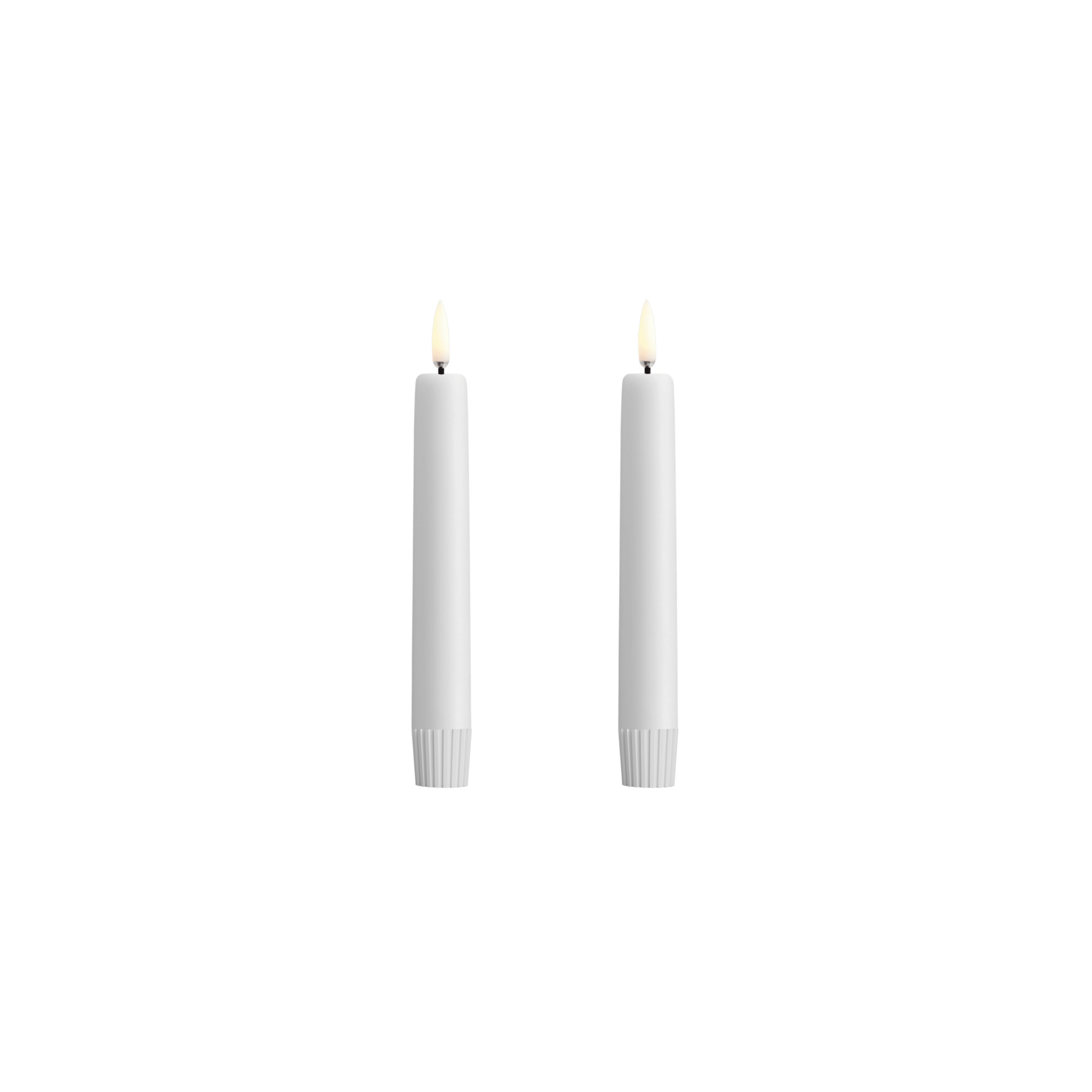 TAPER Świeca LED, zestaw 2 szt., biała, wys. 16,4 cm – Uyuni Lighting