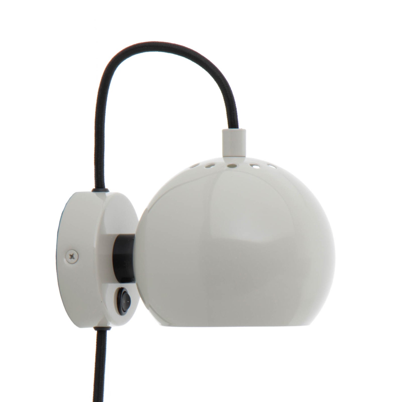Ball Wandlamp Glossy Pale Grey - Frandsen