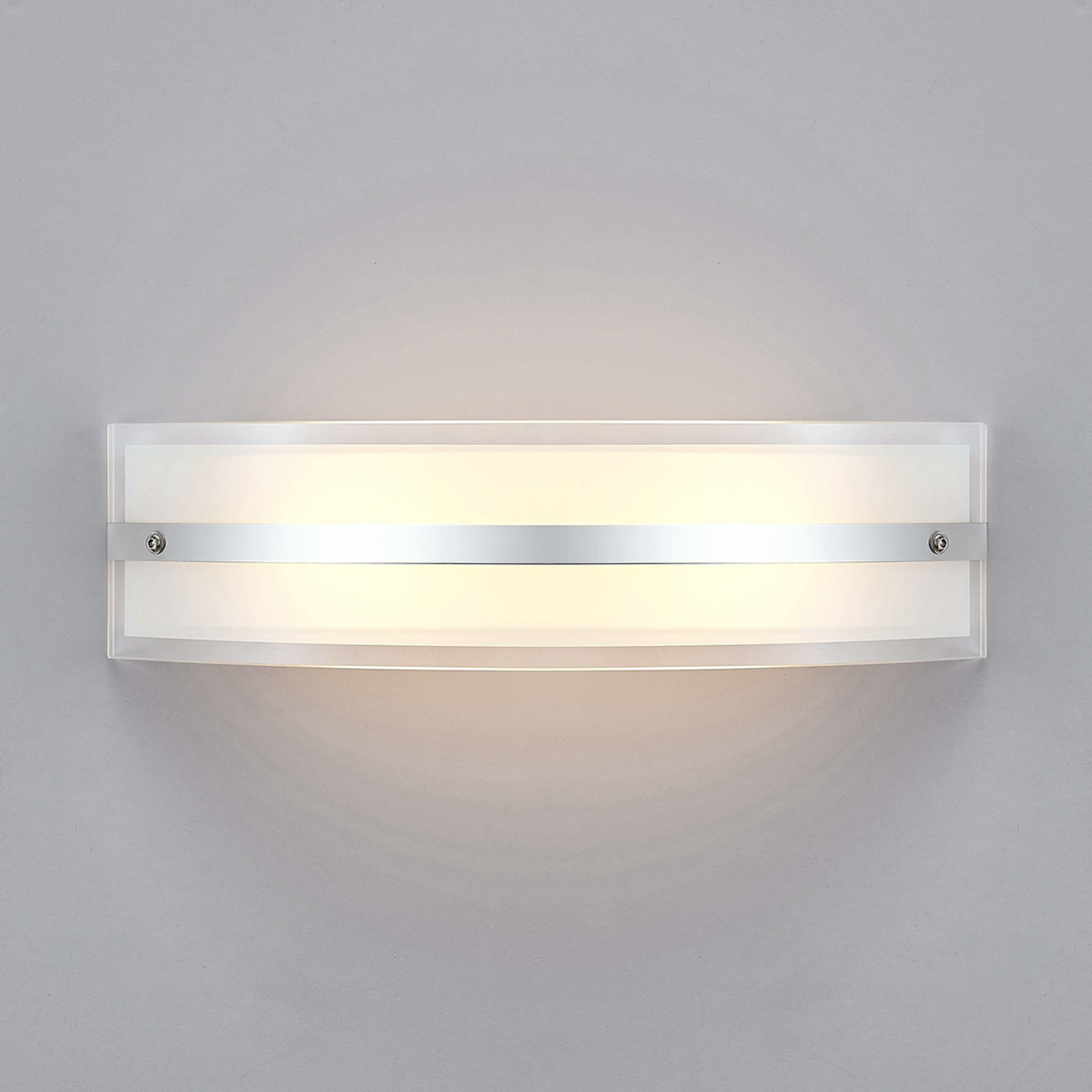 Stenska svetilka Zinka LED iz stekla, 37,5 cm