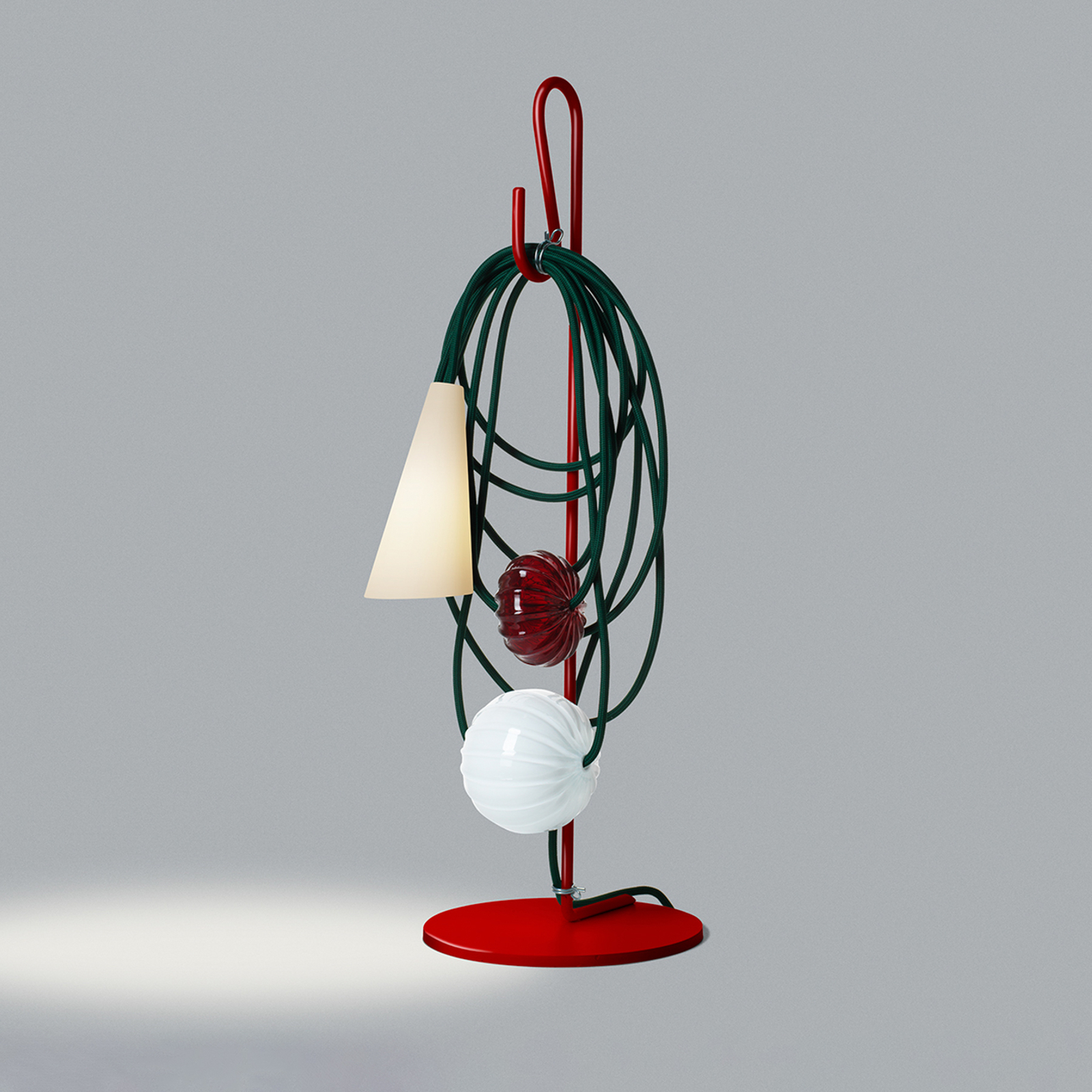 Foscarini Filo LED galda lampa, rubīns, Jaypure