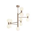 Flare 11 taklampe, beige, 11 lyskilder, glass, metall