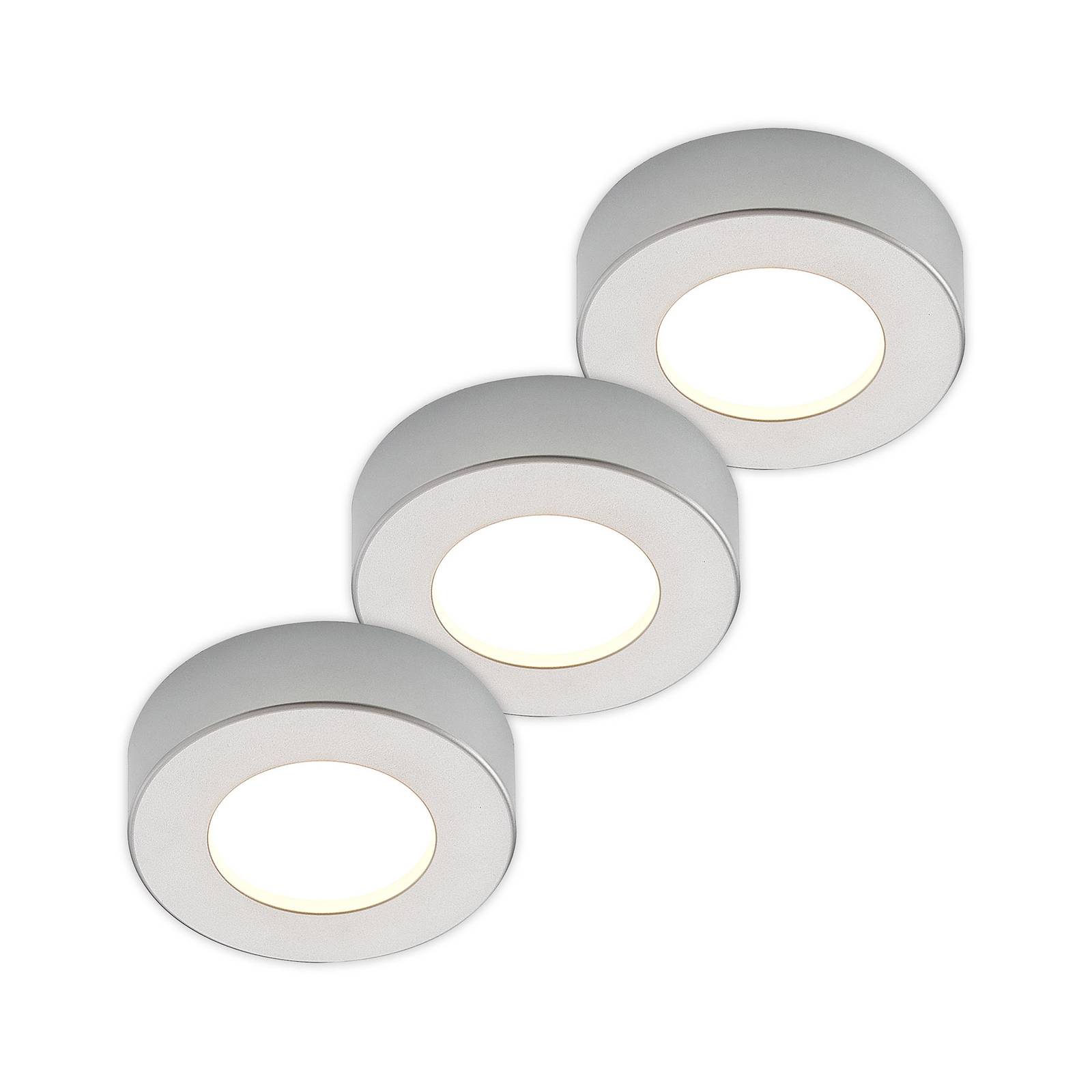 Prios Edwina LED mennyezeti lámpa ezüst 12,2 cm 3