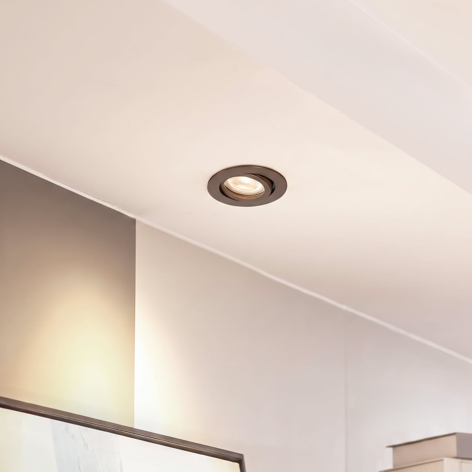 Arcchio Zyron downlight, coffee brown, Ø 8.2 cm Arcchio Zyron downlight, coffee brown, Ø 8.2 cm