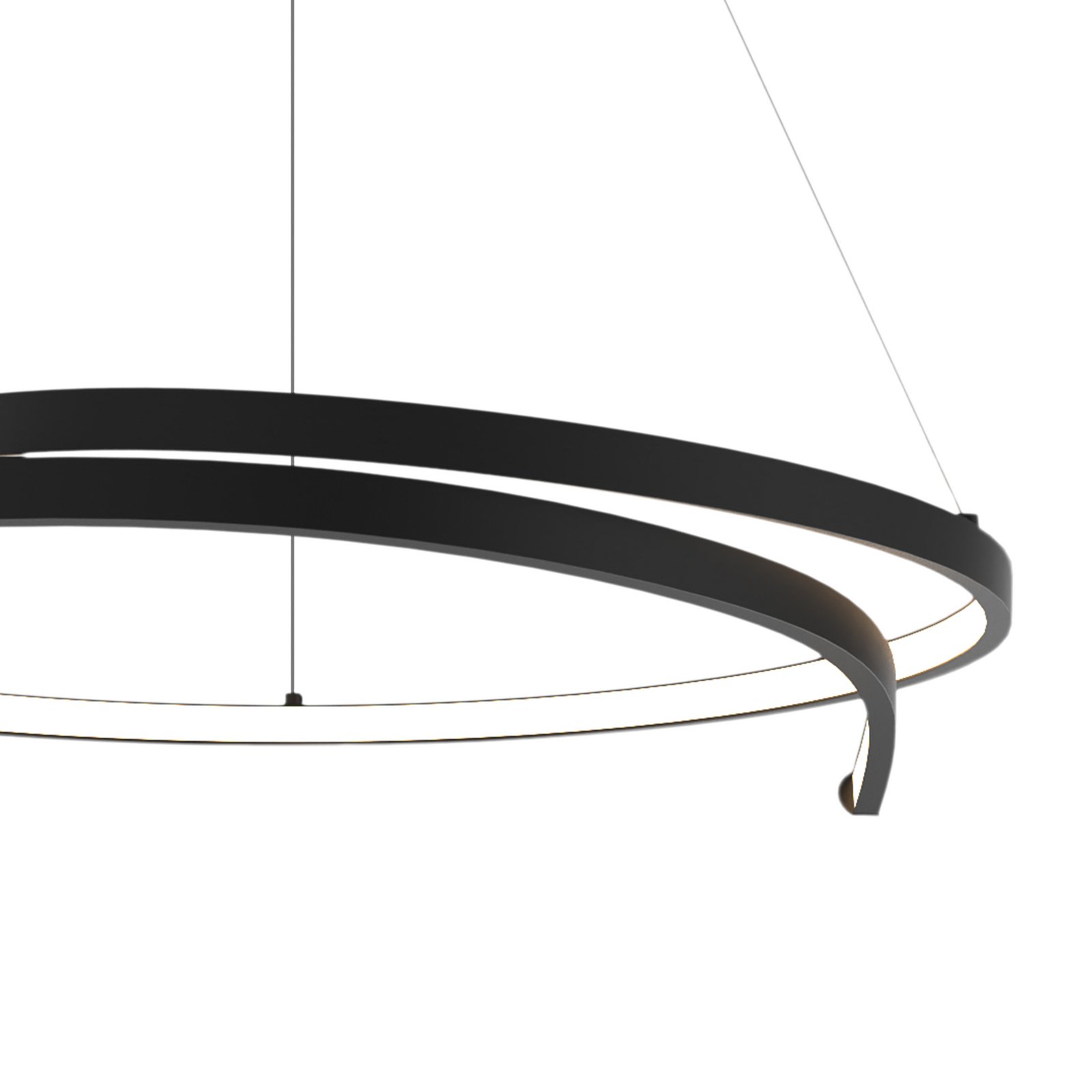 LED-Hängeleuchte Lorenzo, Metall, schwarz, 4.000 K