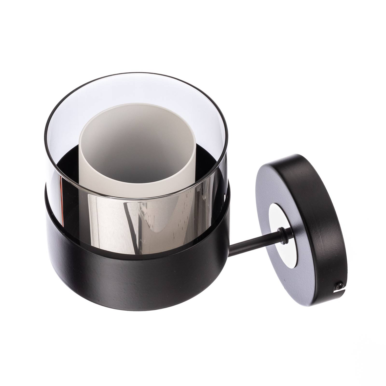 Kinkiet AP-4288-1BSY z metalu i szkła
