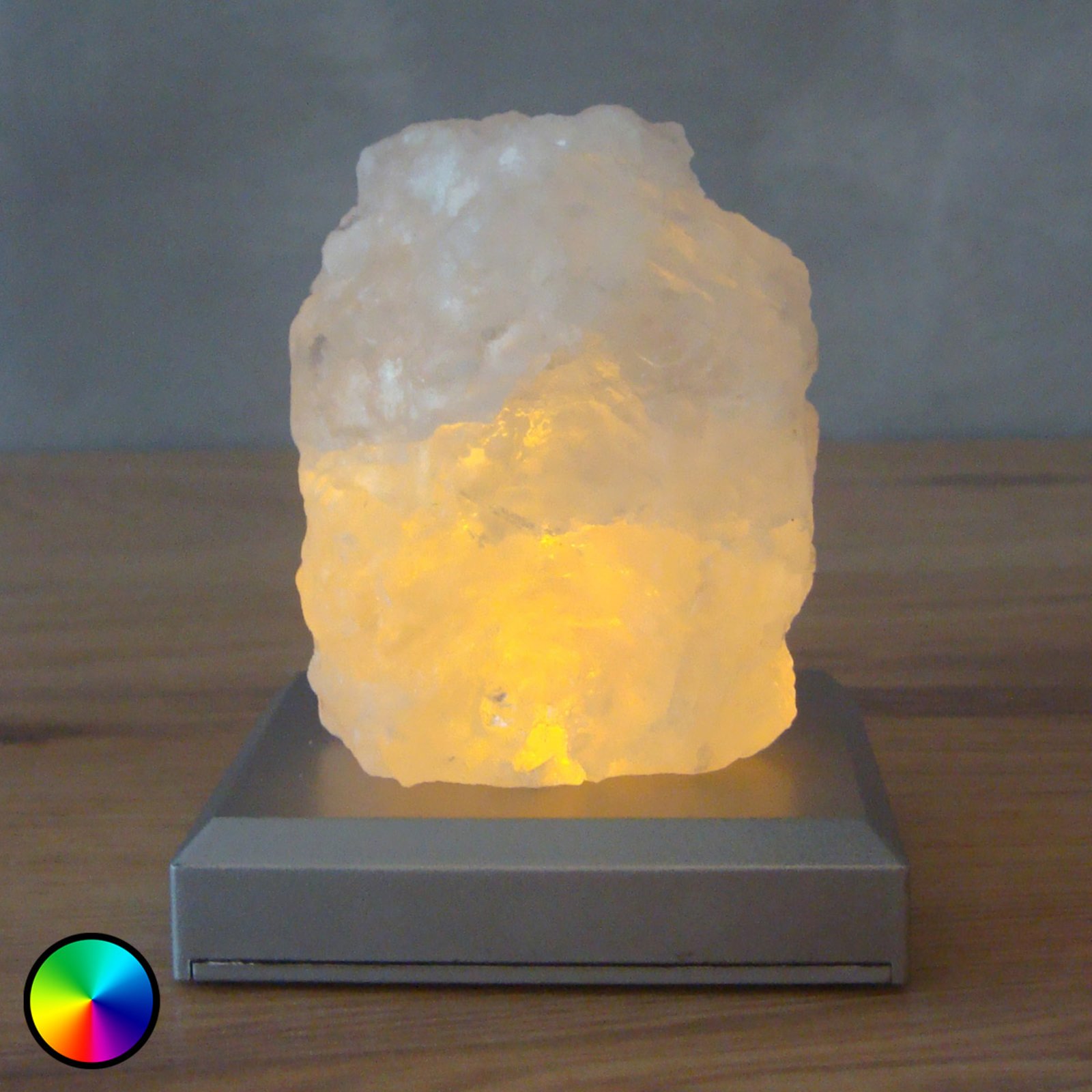 Lampada LED da tavolo a batteria Montagna di sale