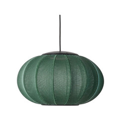Knit-Wit 45 Oval LED Lampa Wisząca Tweed Green - Made By Hand