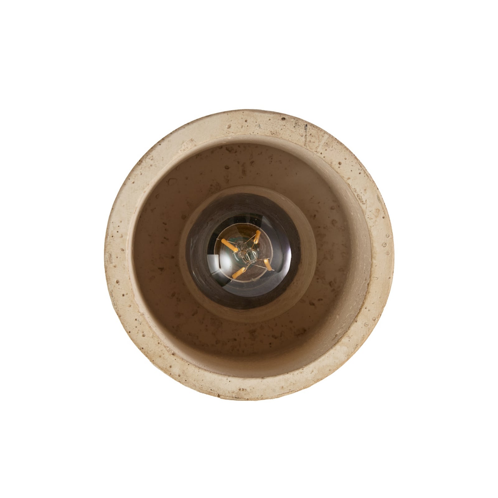 Carlotta taklampa, beige/valnöt, Ø 12 cm, trä/betong – Lucande Carlotta taklampa, beige/valnöt, Ø 12 cm, trä/betong – Lucande