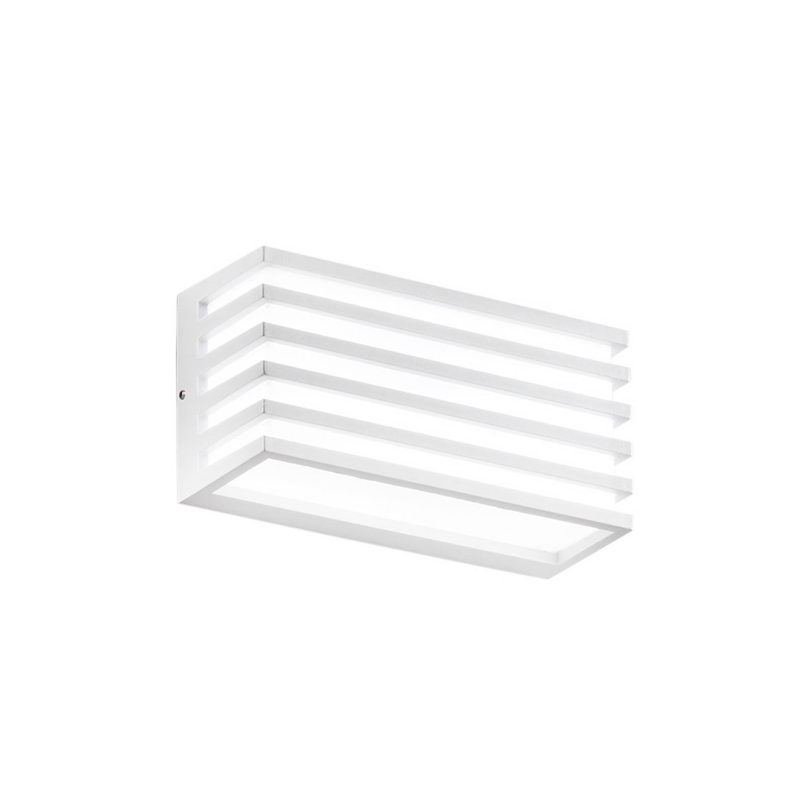 LED-Außenwandlampe Dukrot, weiß, Breite 22 cm, Metall