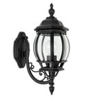 Outdoor wall lamp Andrew crystal glass standing black