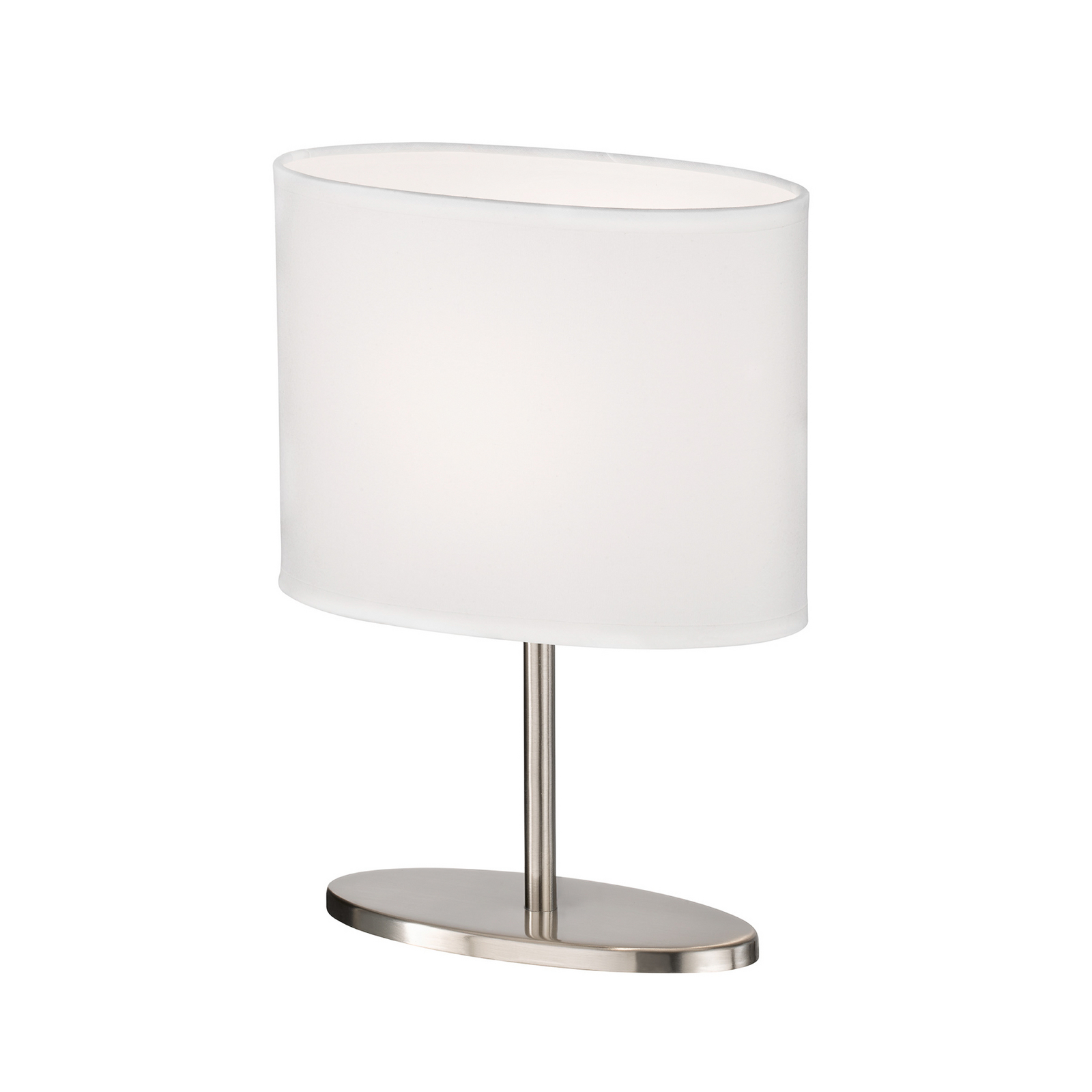 Lampe à poser Modena, blanc/nickel, chintz, hauteur 27 cm, E14