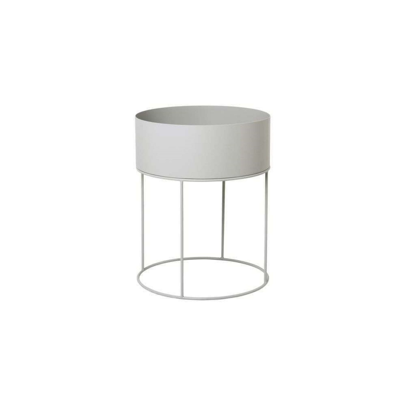 Plant Planteringslåda Light Grey Round - Ferm Living