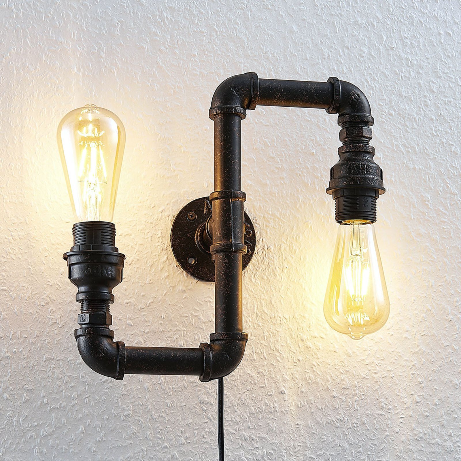 Nástenná lampa Josip, priemyselný dizajn/Up & Down