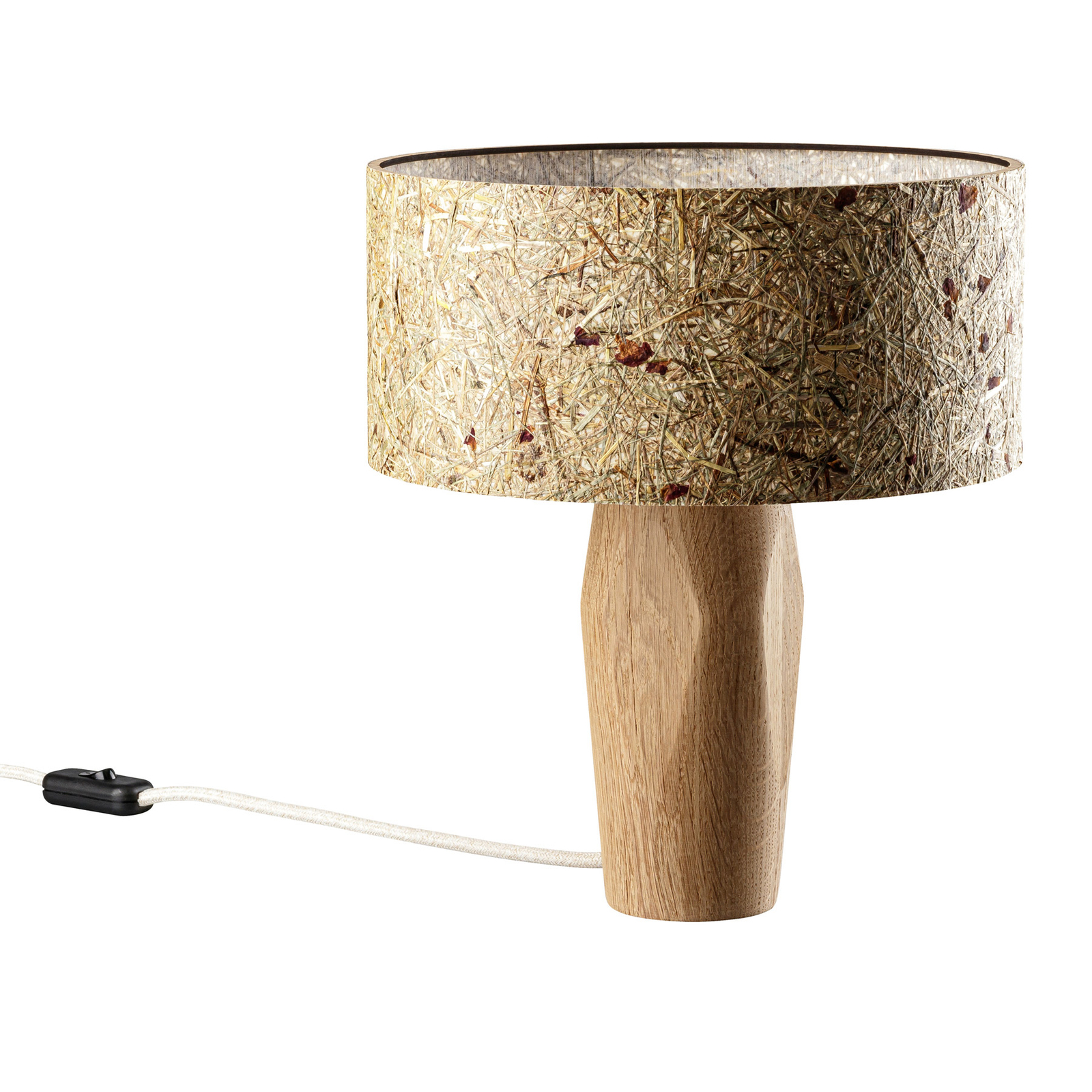 LeuchtNatur Pura LED table lamp oak/roses