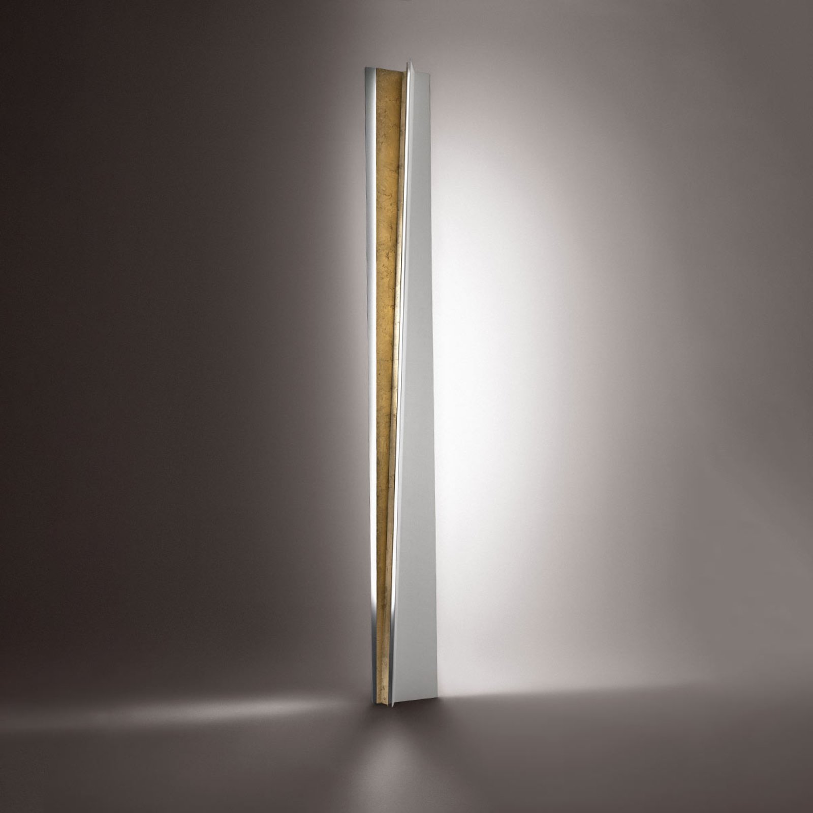 ICONE Reverse - LED stojacia lampa so zlatým listom