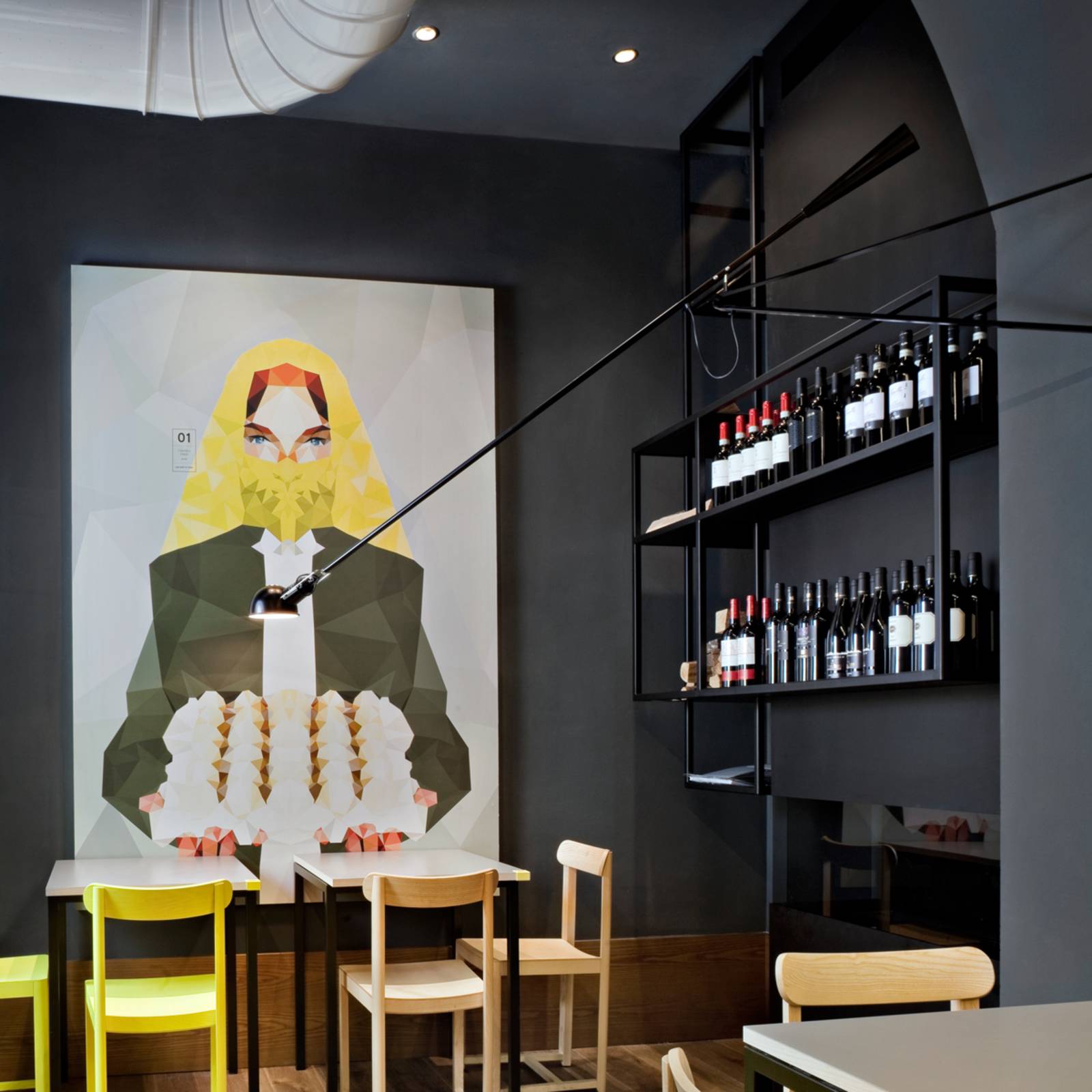 Kinkiet FLOS 265 wykonany ze stali, czarny