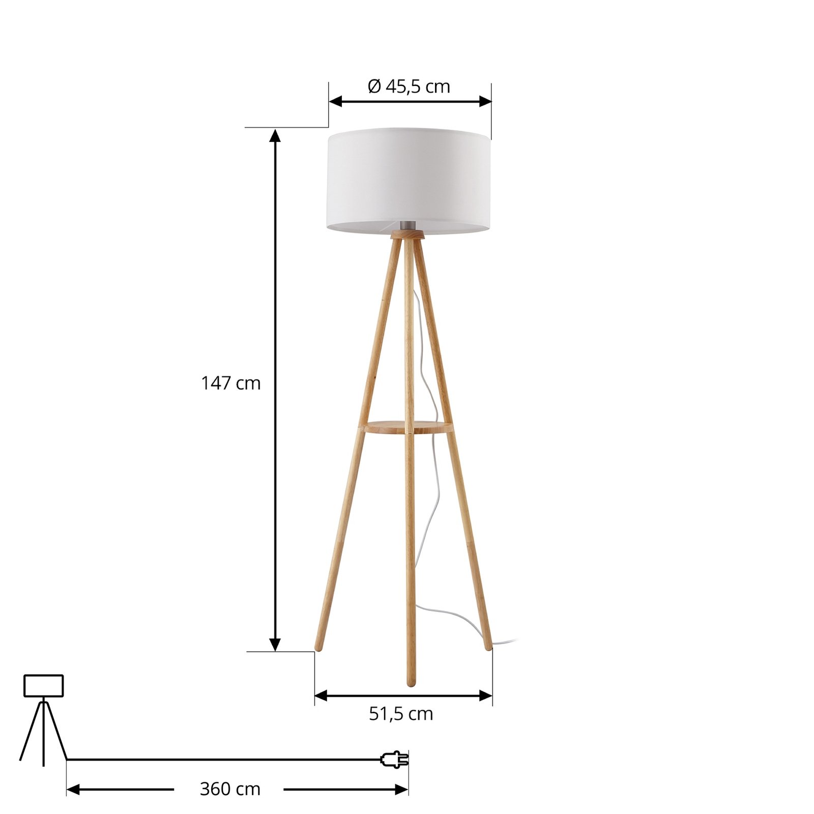 Adamio Lampadaire Blanc - Lindby