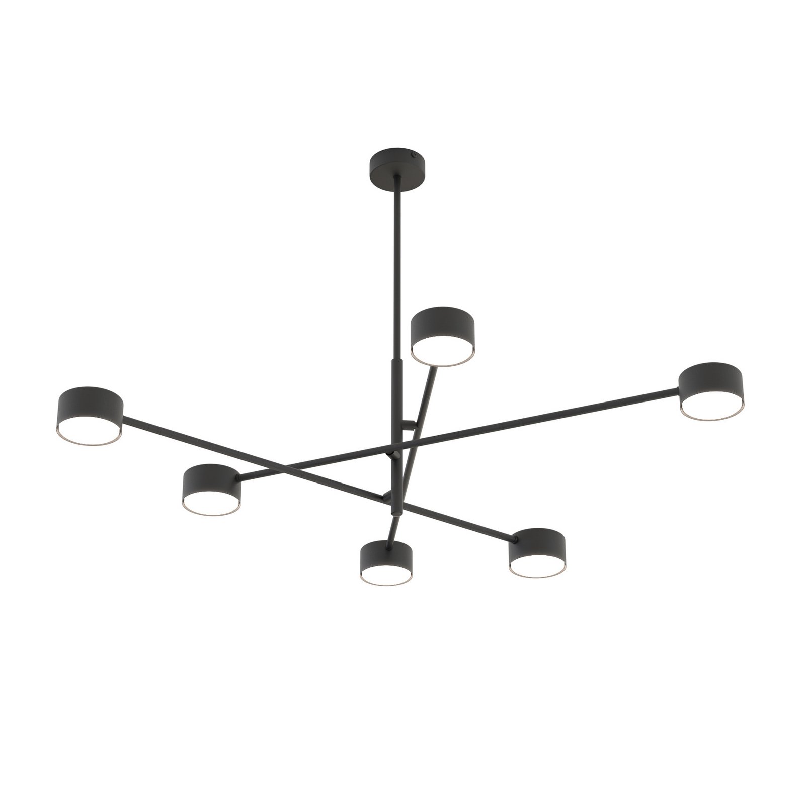 Pendellampe Natsu, Länge 84 cm, Metall, 6-flg.