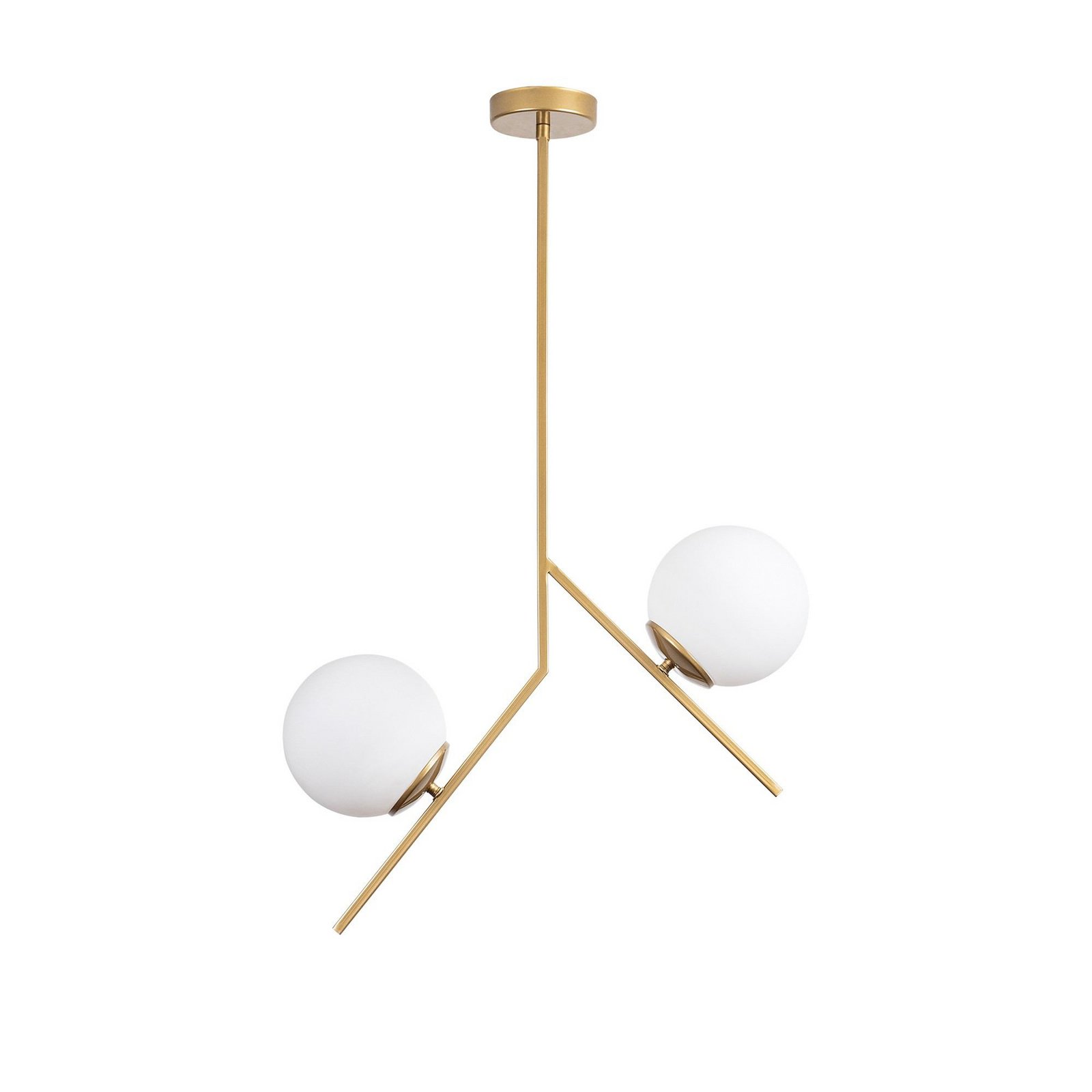 Hängeleuchte Dolunay, 43 cm lang, 2-flammig, goldfarben, E27