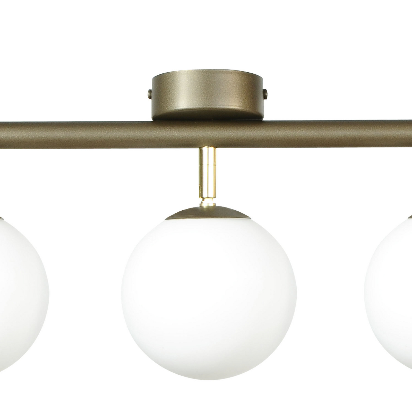 Plafondlamp Drum, koffie, glas, lengte 80 cm, 5-lamps, G9